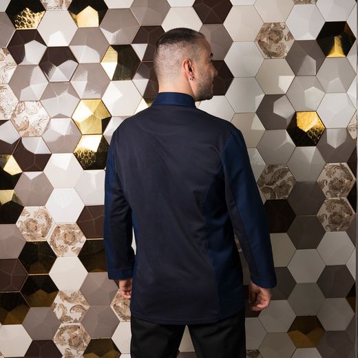 Veste de cuisine unisexe Amon marine
