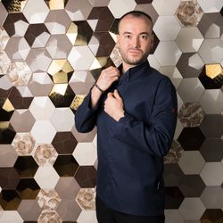 Veste de cuisine unisexe Amon marine