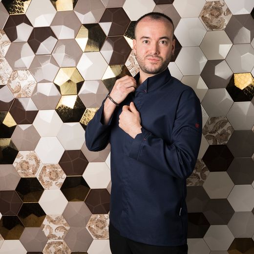 Veste de cuisine unisexe Amon marine