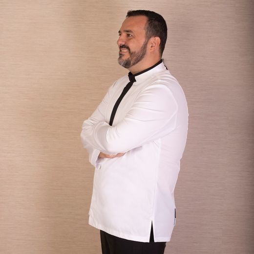 Chaqueta cocina unisex Erebo blanco
