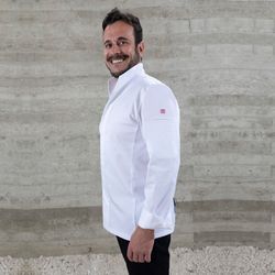 Chaqueta cocina unisex Momo blanco