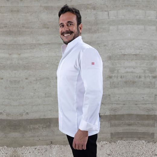Chaqueta cocina unisex Momo blanco