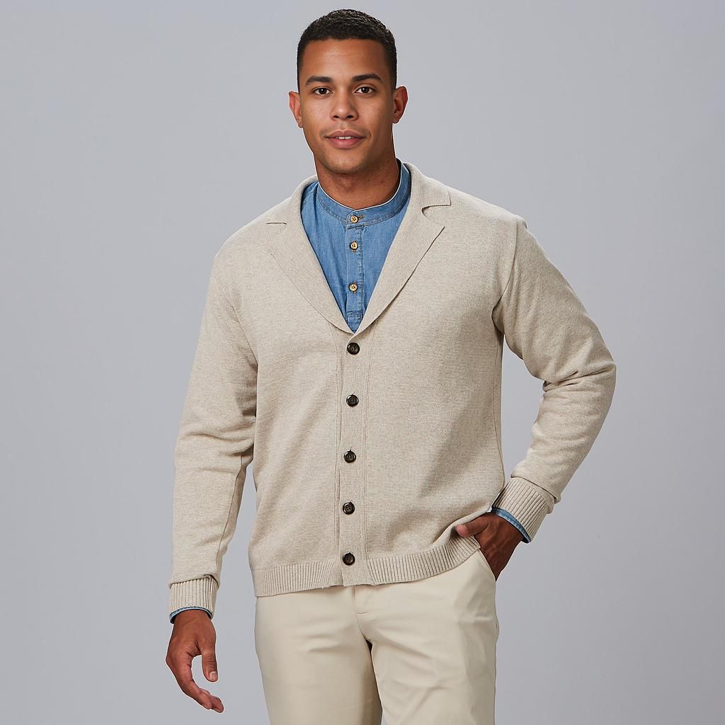 Chaqueta cuello solapa hombre colores Azul marino / 2XL