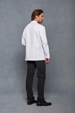Chaqueta Cuello Tirilla Cruzado hombre blanco