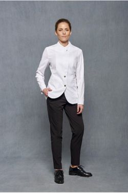 Chaqueta Cuello Tirilla Cruzado Mujer