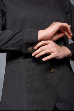 Chaqueta Cuello Tirilla Cruzado Mujer