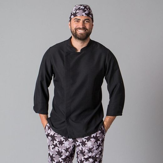 Chaqueta de cocina hombre blanco o negro (hasta 8XL)