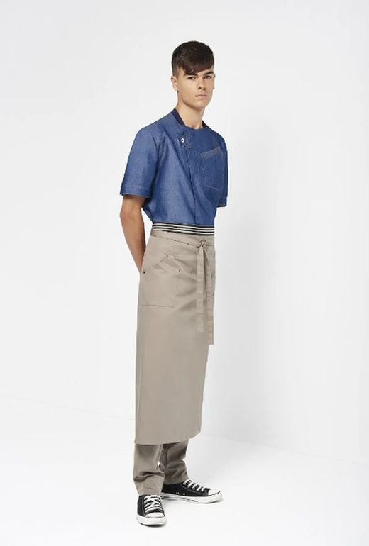 Veste de cuisine en denim pour hommes
