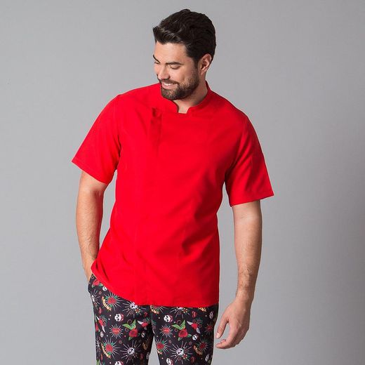 Chaqueta de cocina hombre manga corta colores