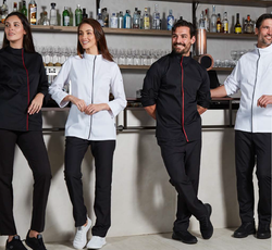 Veste de cuisine homme blanche ou noire