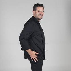 Chaqueta de cocina unisex burdeos o negro