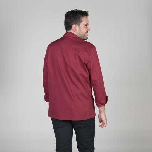 Chaqueta de cocina unisex burdeos o negro