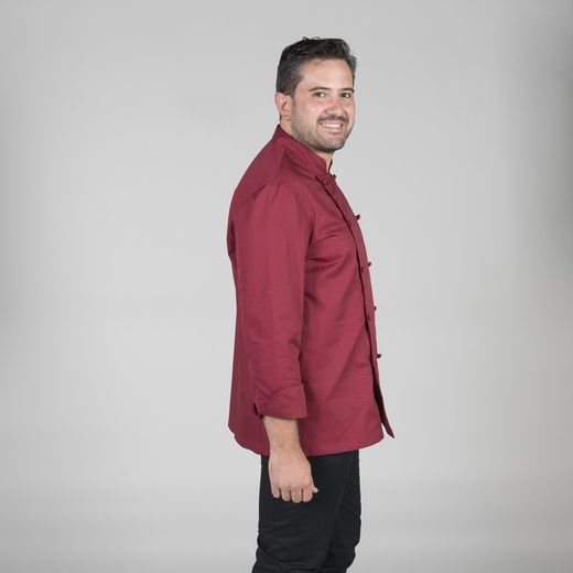 Chaqueta de cocina unisex burdeos o negro