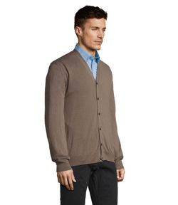 Chaqueta de punto hombre cuello pico