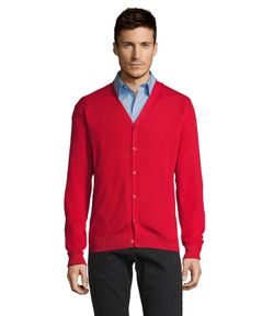 Chaqueta de punto hombre cuello pico