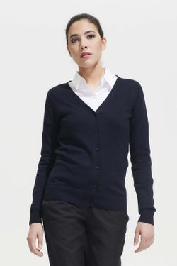 Chaqueta de punto mujer cuello pico