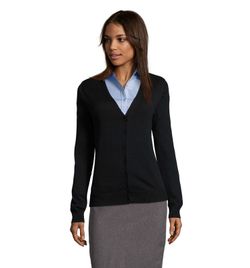 Chaqueta de punto mujer cuello pico