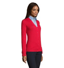 Chaqueta de punto mujer cuello pico