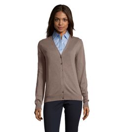 Chaqueta de punto mujer cuello pico