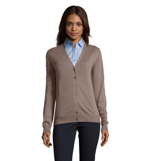 Chaqueta de punto mujer cuello pico