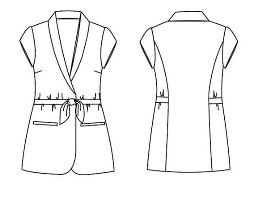 Chaqueta mujer cuello smoking colores