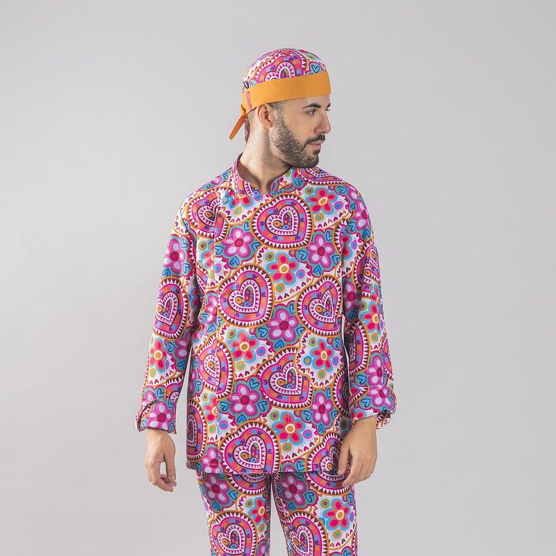 Chaquetilla de cocina unisex con estampados de Agatha Ruiz de la