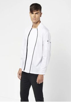 Veste zippée blanche pour hommes