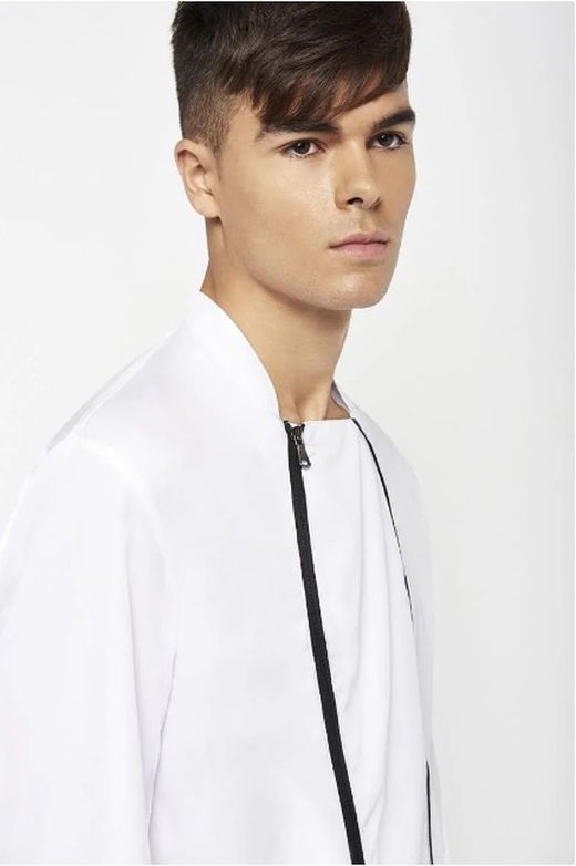 Veste zippée blanche pour hommes