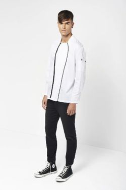 Veste zippée blanche pour hommes