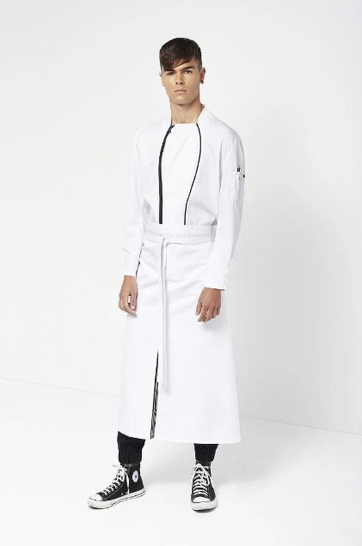 Veste zippée blanche pour hommes