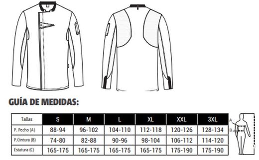 Chaquetilla cocina varios colores