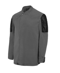 Chaquetilla con polipiel gris o verde