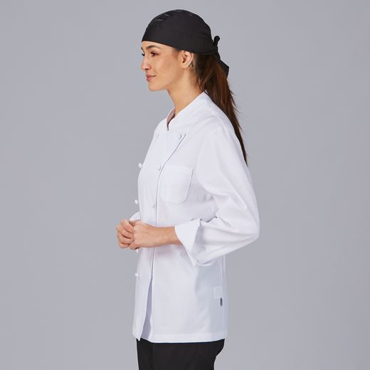 Chaquetilla unisex botón forrado blanco