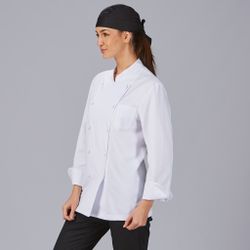 Chaquetilla unisex botón forrado blanco