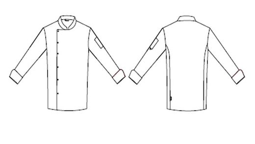 Veste unisexe à manches longues avec xecs blancs ou noirs