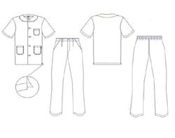 Ensemble sanitaire bouton unisexe coloré