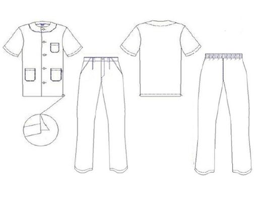 Ensemble sanitaire bouton unisexe coloré