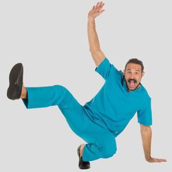 Conjunto sanitario unisex varios tonos azul