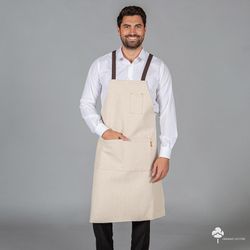 Tablier à bavette en coton bio