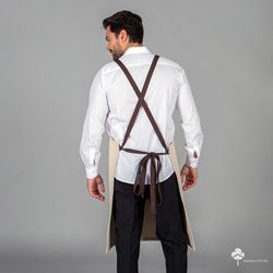 Tablier à bavette en coton bio