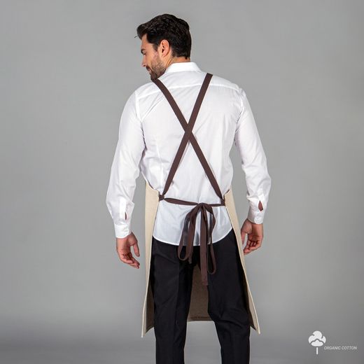 Tablier à bavette en coton bio