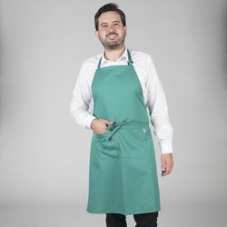 Tablier à bavette avec poche colorée