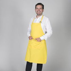 Tablier à bavette avec poche colorée