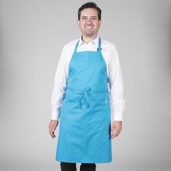 Tablier à bavette avec poche colorée