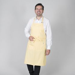 Tablier à bavette avec poche colorée