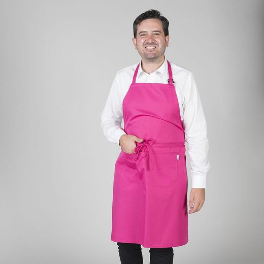 Tablier à bavette avec poche colorée