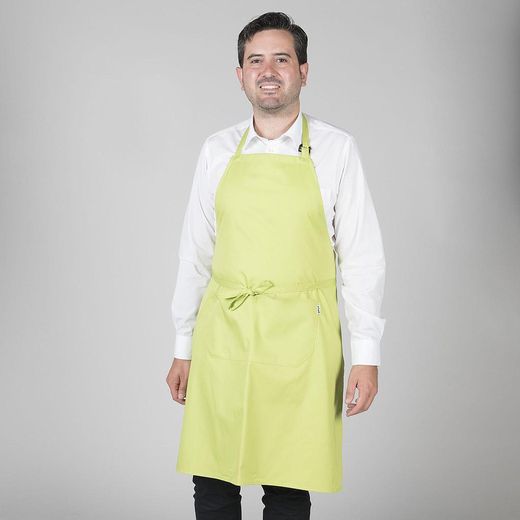 Tablier à bavette avec poche colorée