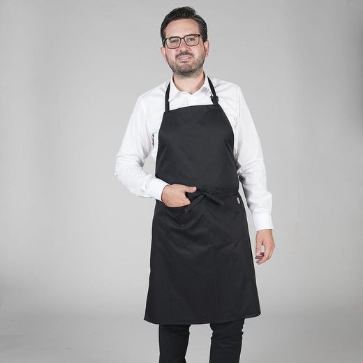 Tablier à bavette avec poche colorée