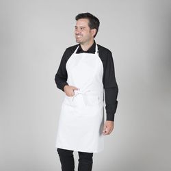 Tablier à bavette avec poche colorée