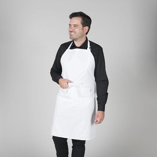 Tablier à bavette avec poche colorée